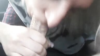 Big Cock Car Blowjob - Front Seat with Cum Swallow - 14 image