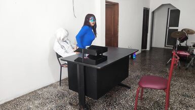 THE DOCTOR HAS SEX WITH HIS SECRETARY IN THE CUSTOMER SERVICE OFFICE. SHE RIDES HIM VERY SENSUALLY ON THE DESK AT WORK - 5 image