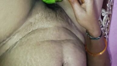 The south indian bhabhi self enjoying with brinjals - 14 image