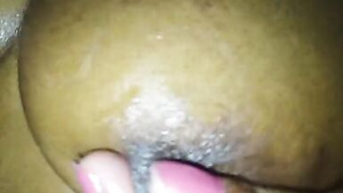 wife a bed room boobs oils message