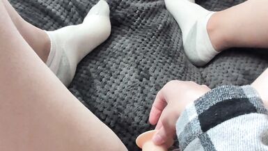 pov thick white girl fucking her dildo - 6 image