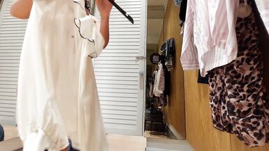 Hot amateur wife tries on clothes in dressing room. Sexy latina hairy pussy, big tits, big ass, big nipples. - 6 image