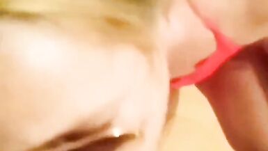 MILF Blowjob Close up and Facial Cumshot - 3 image