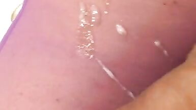 Сексуальный фиолетовый бодистокинг Cumshot