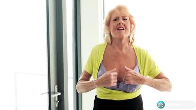 Our oldest GILF ever returns so show off her tits and finger - 2 image