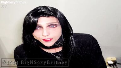 Big N Sexy Britney Goes Goth! - Goth Chick Blowjob and HUGE Facial - Promo Video (1 Min SFW Teaser) - 8 image
