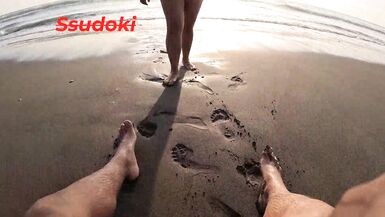 WE FUCKED in front of the BEACH because he dared me to stay NAKED on a NUDIST beach. - 5 image