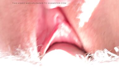 My Dick Felt Her Pulsating Orgasm and Shot Cum Inside Her Pussy. Close-up.