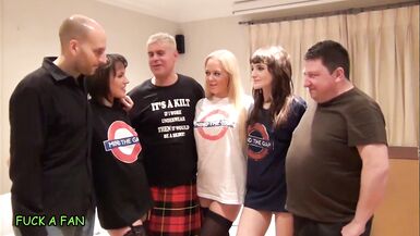 Chubby Prof. Tubbs Busts Nuts In Delilah, Adreena & Lucy Love's Holes!