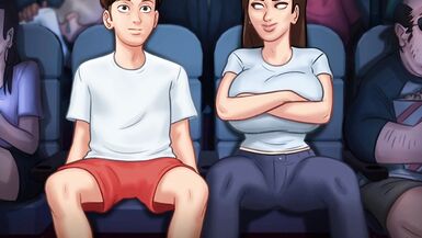 Me and my step sis had a fun in cinema hall and i like it . summertime saga - 4 image