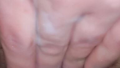Horny MIILF in the toilet fucks herself with her hand - 14 image