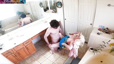 Stepson caught on camera being more than just helpful with stepmom dressing in the bathroom - 13 image