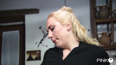 Franco Bangs the Old-time Housewife on the Kitchen Table