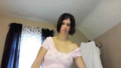 Sexy Size Sevens Poking Through Her Shirt - 3 image