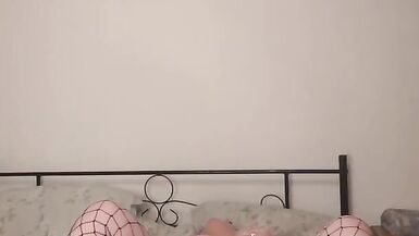 playing with shaven pussy in stockings, hoots and Basque - 13 image