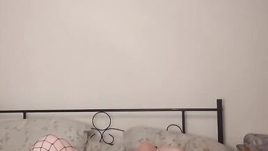 playing with shaven pussy in stockings, hoots and Basque - 7 image