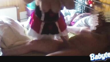 Stepmom milf in sexy cosplay outfit sucks, fucks and gets fucked from behind by a cock - 12 image
