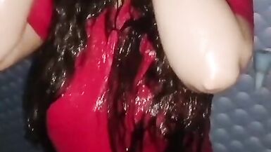 Big tits sexydesisara naked shower showing big boobs hot body - 2 image