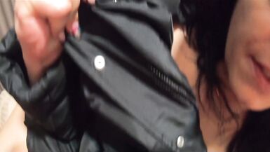 Milfycalla Face Fucking, Doggystyle and Cumming Over My Long Black Winter Jacket 183- I Love Filming in This Long Black Winter J - 13 image