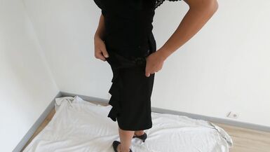 Horny estate agent strips naked for me during a house viewing - exhibitionist wife - 3 image