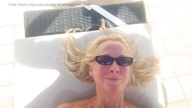 Beautiful blonde amateur mature wife enjoys outdoor sex