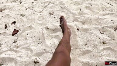 Public Pickup Stepmom and Stepdaughter on Beach - Risky Dick Flashing Cum on Face - 11 image