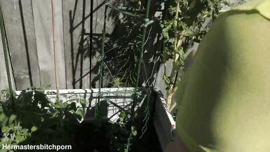 Kiwi trashy MILF pisses in the garden to make the vegetables taste even better - 5 image