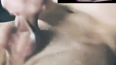 Cum tribute on my sexy aunty pussy I can't control my voice loudly. - 2 image