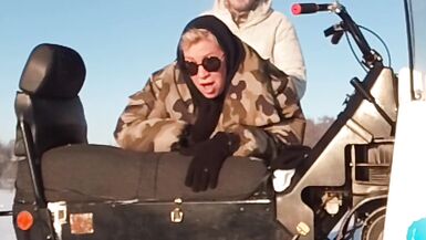 Seduced stepmother in the field in winter - 14 image