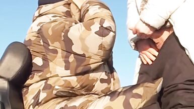 Seduced stepmother in the field in winter - 8 image