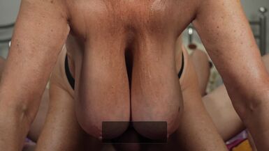 Homemade Movie with Hot Sperm Rain on My Saggy Mega Boobs - 6 image