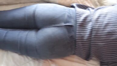 Stepson masturbates with my ass, jeans up and jeans down. He wants to fuck me. - 11 image