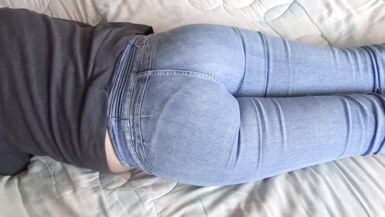 Stepson masturbates with my ass, jeans up and jeans down. He wants to fuck me. - 6 image