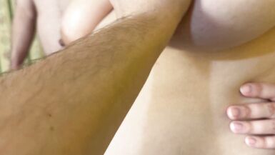 Cuckold POV: My pregnant wife having double creampie inside her hairy pussy from amateur threesome - 1 image