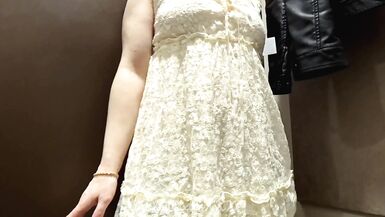 ElsaRixterXXX. Trying on a yellow dress for summer walks without wearing any underwear. - 13 image