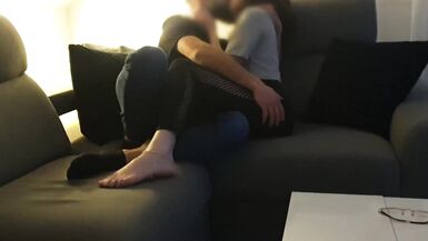 Fun making out - foreplay session with my lover, before sex ... with hubby filming us - 1 image