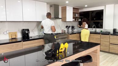 I Catch My Thick-ass Maid Jerking off and Give Her My BBC - Carla Morelli & Brandon - 1 image
