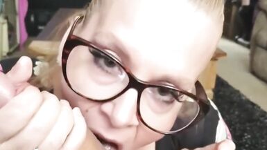 Mom Sucks off Step Son Cock while his Dad is on the Phone ***ROLE PLAY*** - 9 image