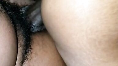 Horny girl rides black cock - 1 image