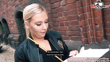 Up Porn Lesbian Sex - German Girl picks up girl for first time lesbian sex at EroCom Date in  Public watch online