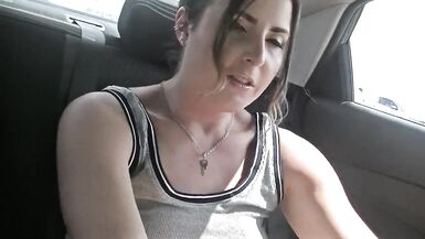 Driving while getting my Asshole Ready for a BBC GANGBANG while my CUCKOLD HUSBAND Watches Me!