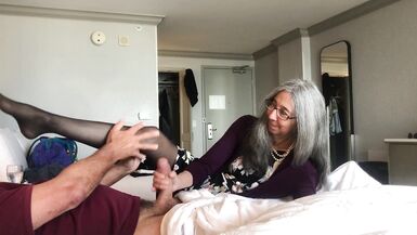 Homemade - Boy Caught Masturbating By Moms Friend in Hotel !