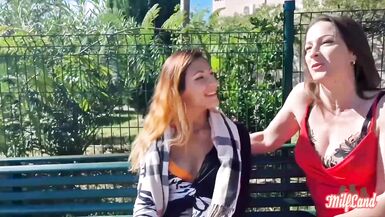 Kyara, Aude and Stella, a trio of naughty girls, share a cock - 5 image