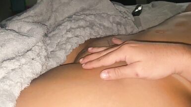 My stepmom's beautiful tanned pussy lets me touch her - 3 image