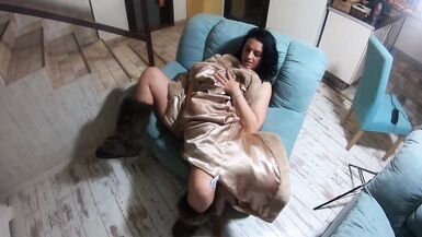 Romantic fucking and cum play on a fur-coat linner 268- preview - 12 image