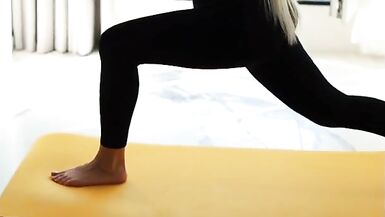 Sexy stepmom does her morning stretch in a tight jumpsuit - 14 image