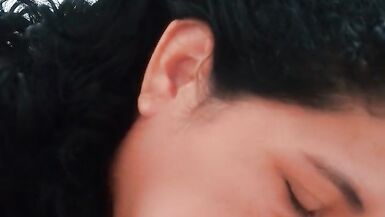 Beautiful neighbor sucking rich deep throat