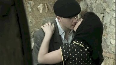 The Dirty Farmer Pisses in the Field Before Getting Her Ass Fucked by a Passerby - 3 image