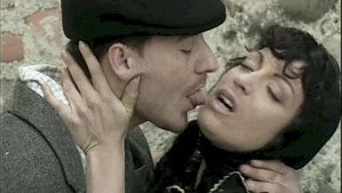 The Dirty Farmer Pisses in the Field Before Getting Her Ass Fucked by a Passerby - 4 image