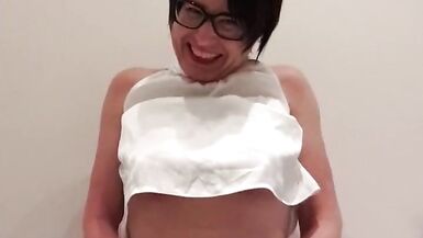 Very strong squirt in the office toilet - 3 image